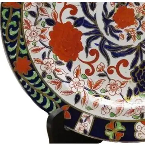 Antique Late 19th Century Royal Crown Derby Imari Pattern Dinner Plate - 10"