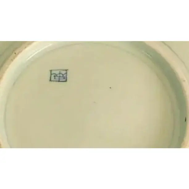 Antique 19th Century Japanese Meiji Period Arita 12” Octagonal Blue and White Landscape Charger