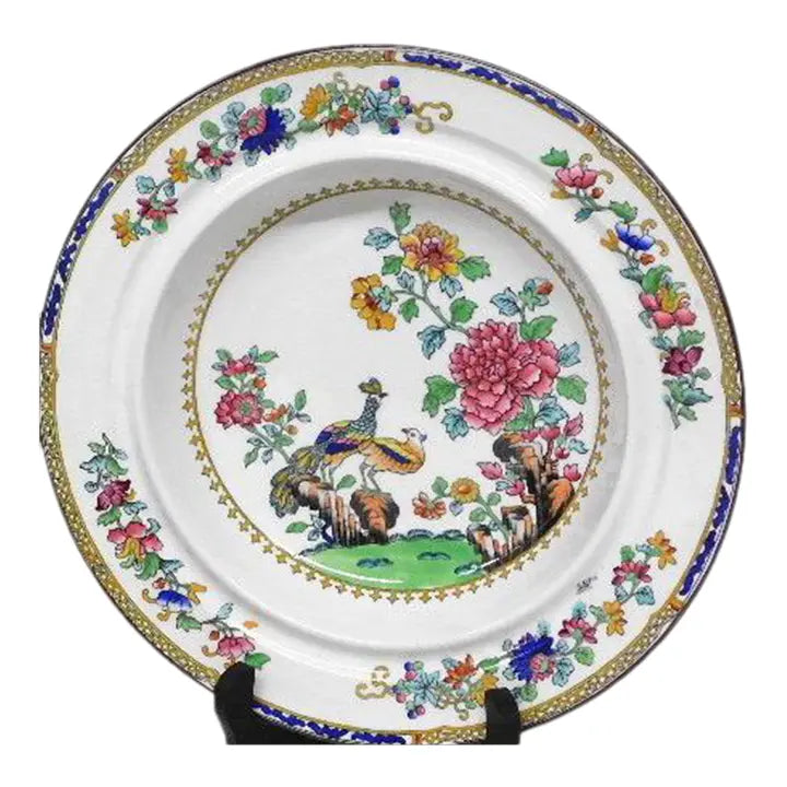 Rare Antique Copeland Spode "Peacock" Pattern 10.5" Bowl – Gilman Collamore & Co. Retailer Mark