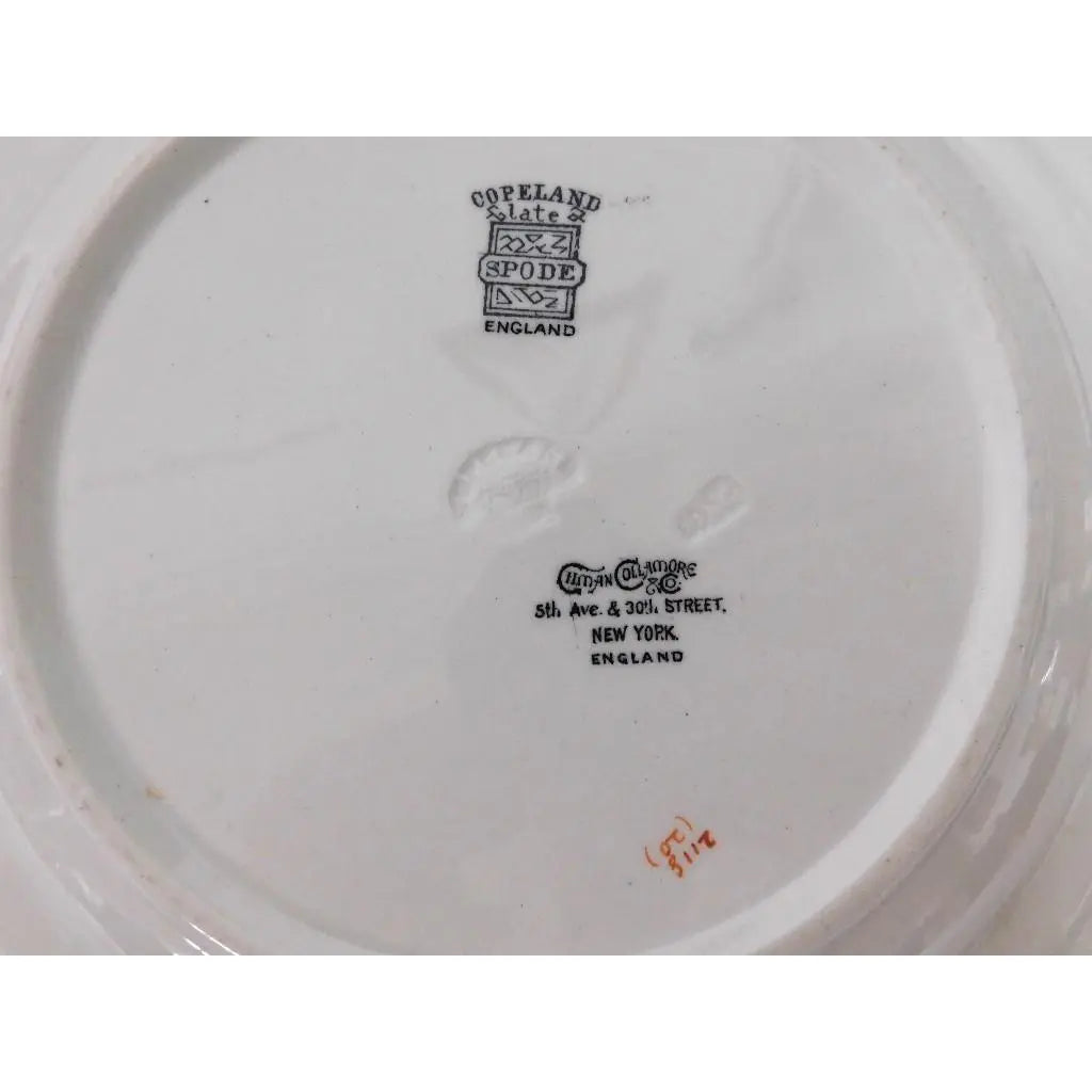 Rare Antique Copeland Spode "Peacock" Pattern 10.5" Bowl – Gilman Collamore & Co. Retailer Mark