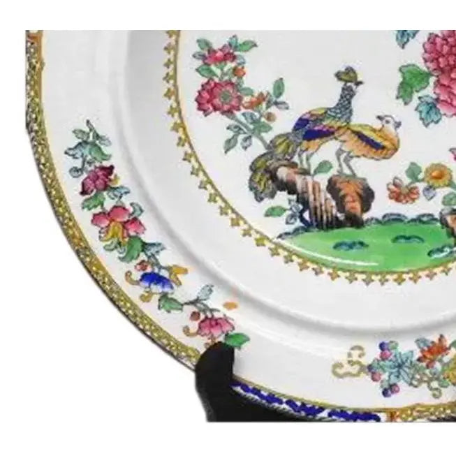 Rare Antique Copeland Spode "Peacock" Pattern 10.5" Bowl – Gilman Collamore & Co. Retailer Mark