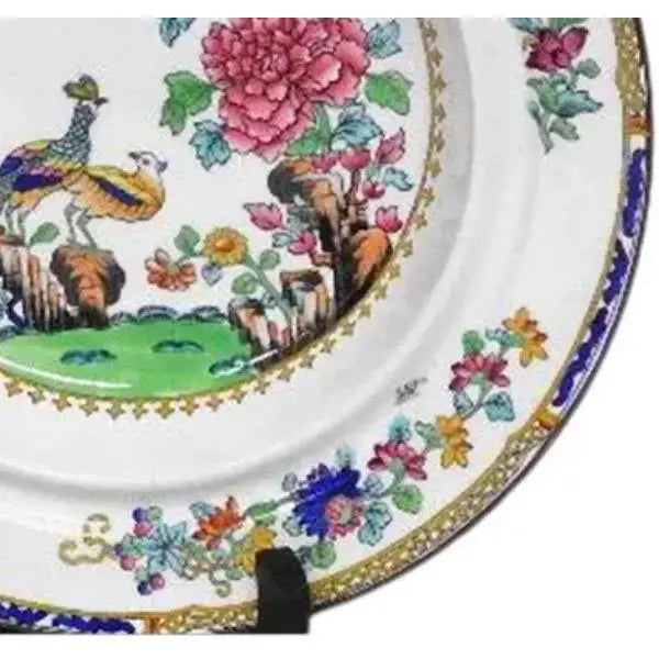 Rare Antique Copeland Spode "Peacock" Pattern 10.5" Bowl – Gilman Collamore & Co. Retailer Mark