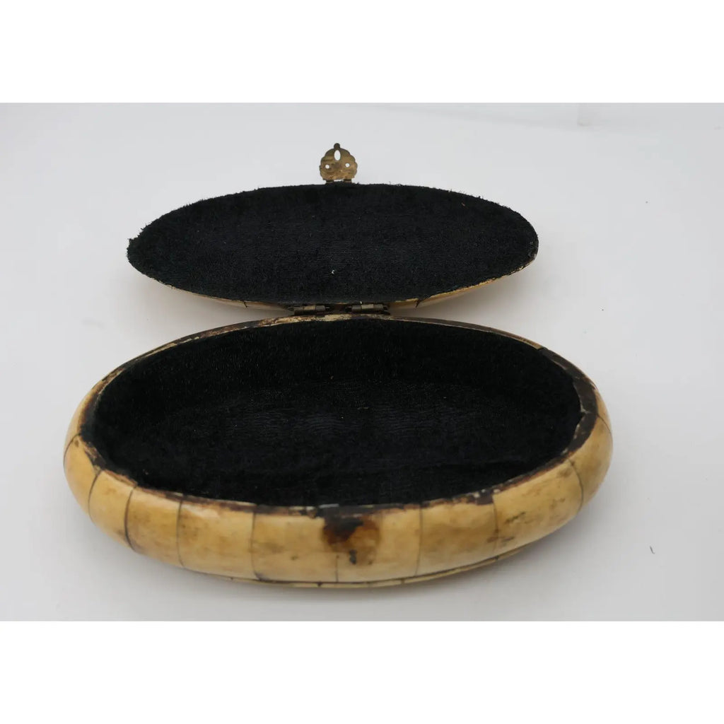Curated Set of 3 Vintage Handcrafted Camel Bone & Brass Trinket Boxes