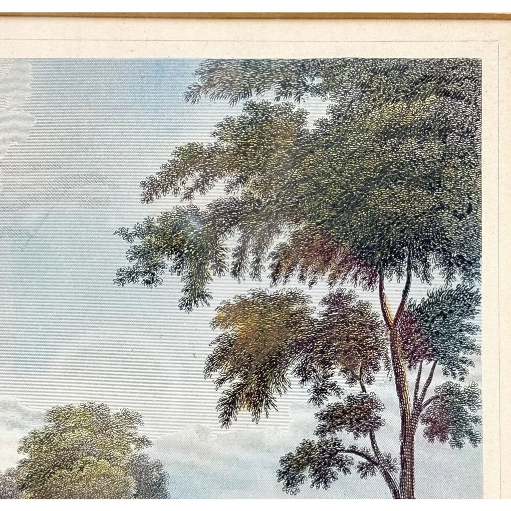 Antique Hand-Colored Steel Engraving: "Yale College & State House, New Haven, Connecticut" (c. 1831)