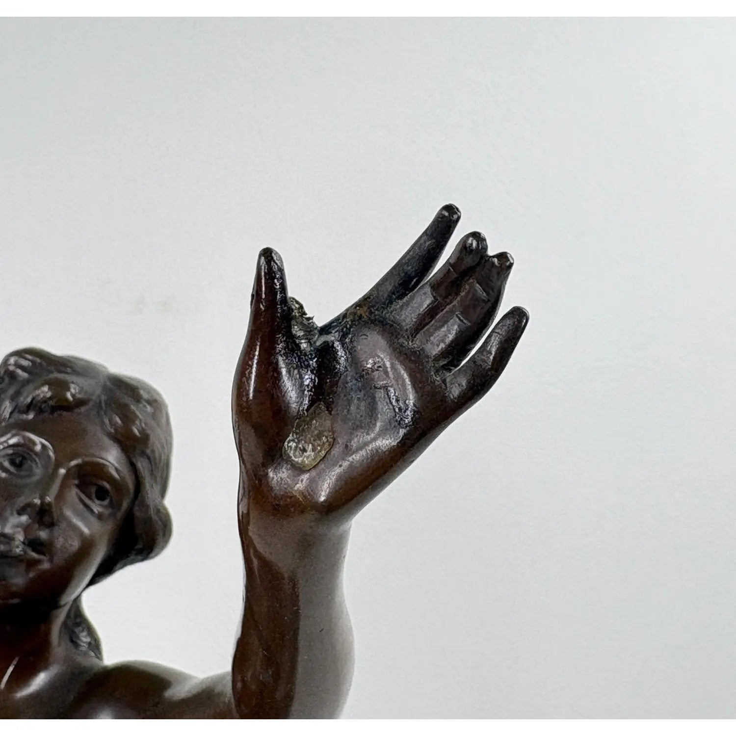 Antique French Art Nouveau Bronze Sculpture Musique By Marcel Debut