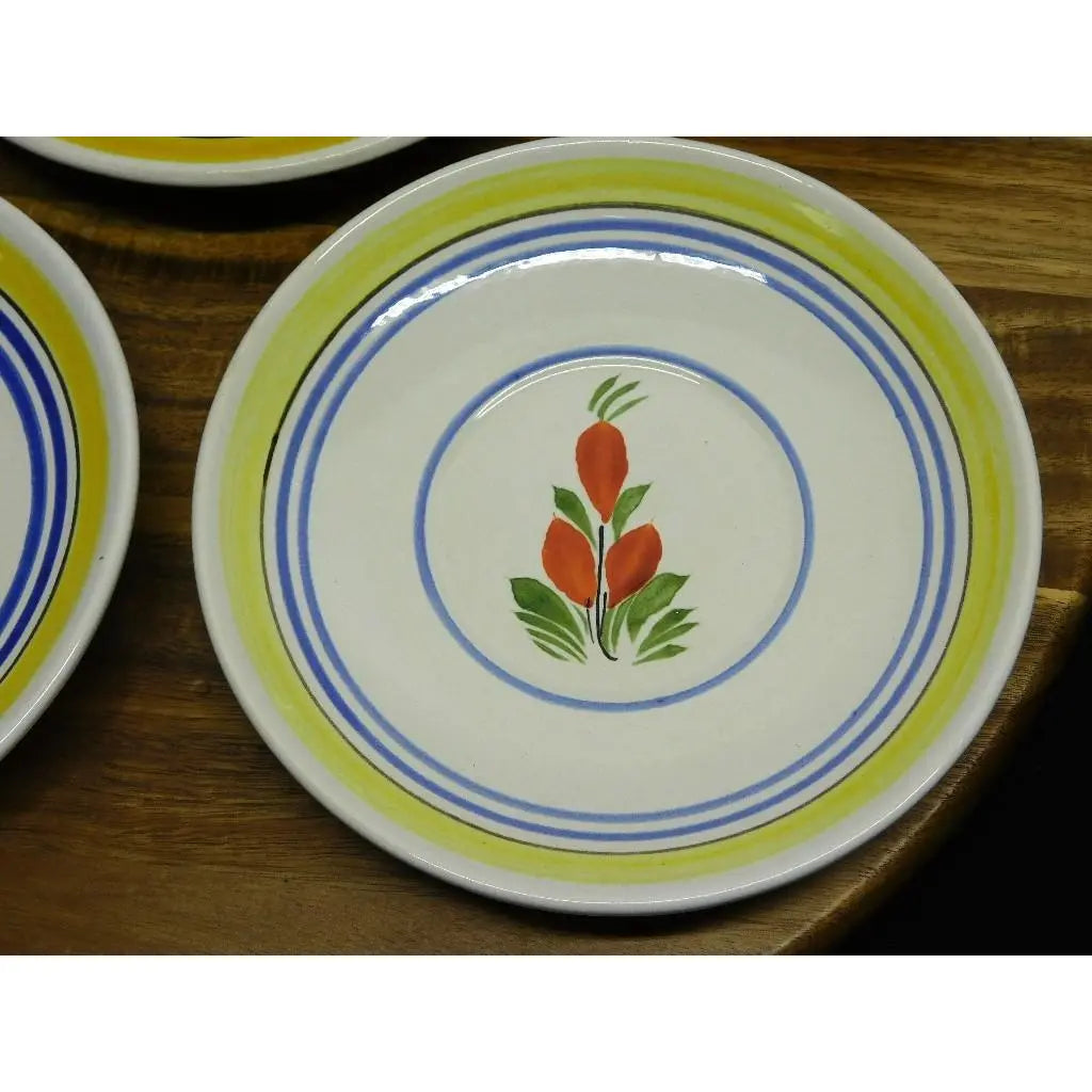 Vintage Henriot Quimper Faience Hand-Painted Plates - Set of 3