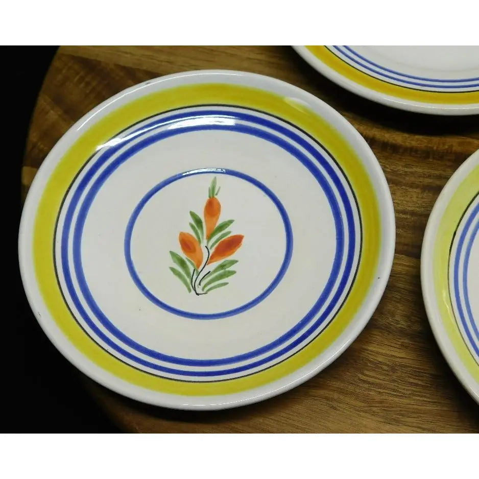 Vintage Henriot Quimper Faience Hand-Painted Plates - Set of 3