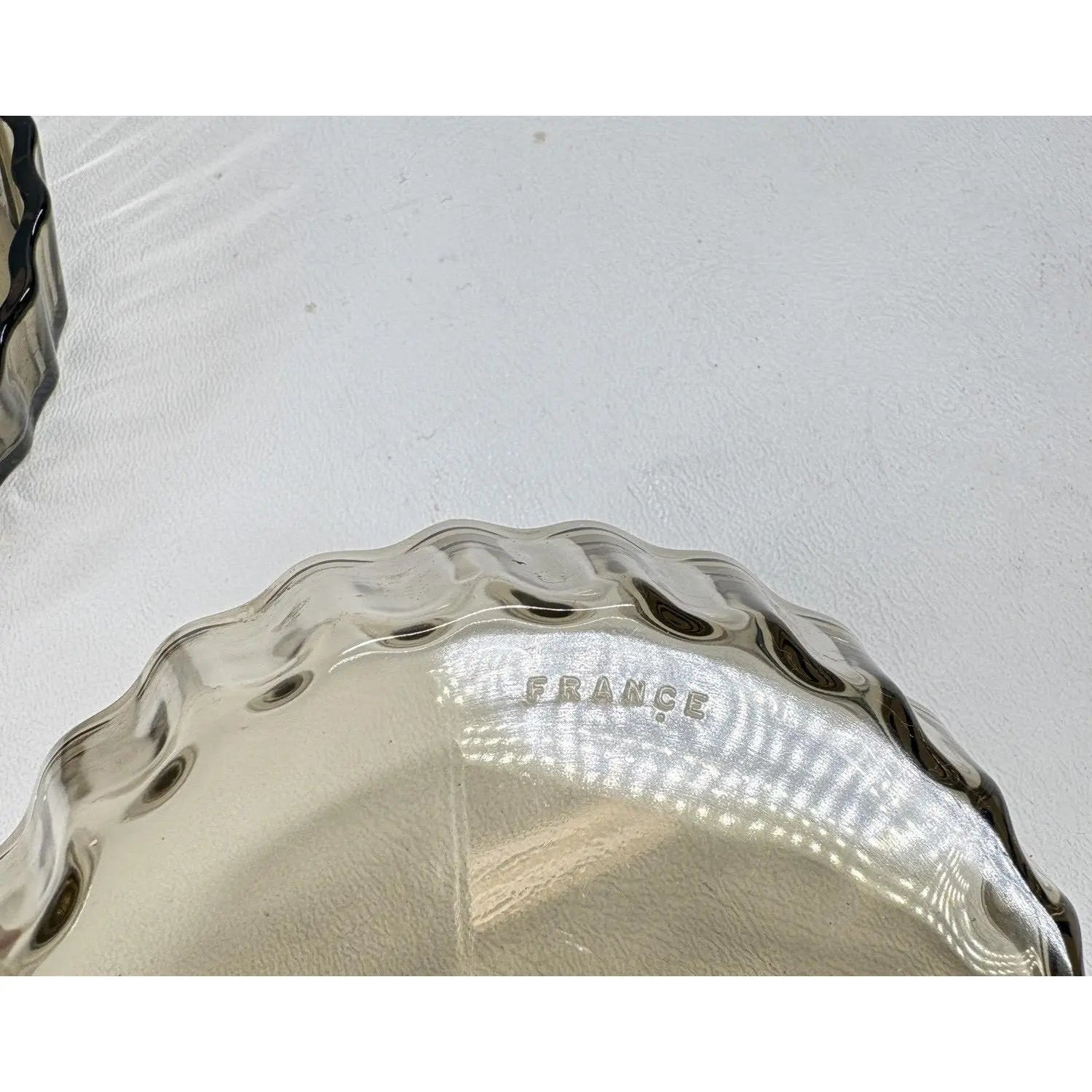 Vintage Arcopal France Smoked Glass 4.25" Tart Dishes - Set of 8