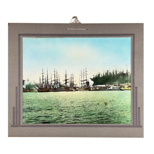 Rare Antique Hand-Colored Photograph of Port Blakely, WA Mill (c. 1900) by Wilhelm Hester