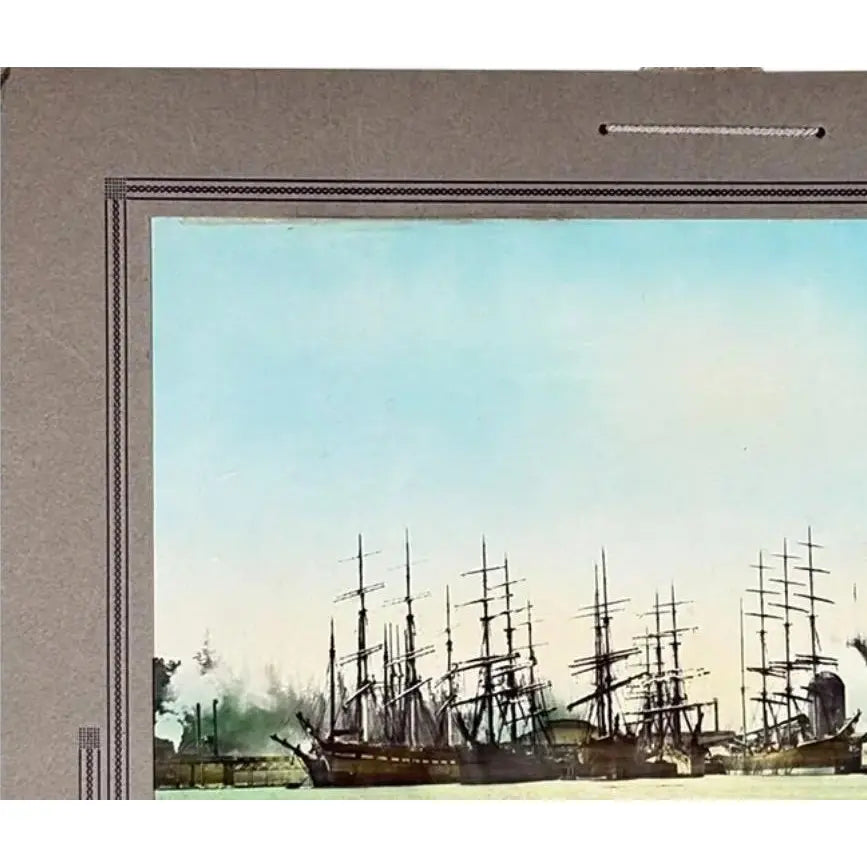 Rare Antique Hand-Colored Photograph of Port Blakely, WA Mill (c. 1900) by Wilhelm Hester