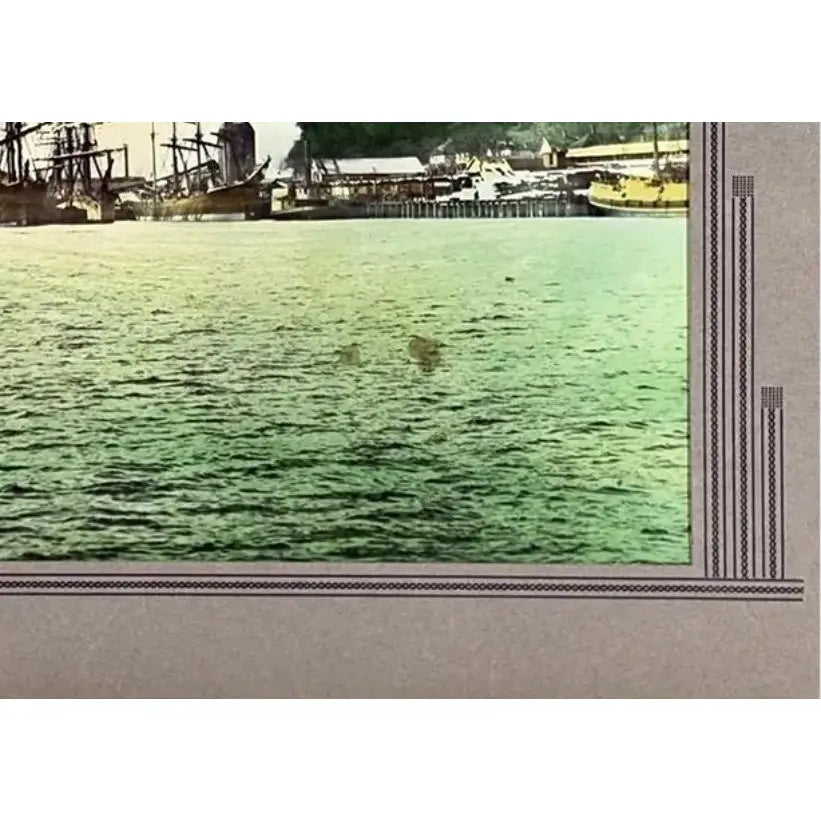 Rare Antique Hand-Colored Photograph of Port Blakely, WA Mill (c. 1900) by Wilhelm Hester