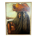 Monumental 1968 Fermin Hernandez Garbayo Spanish Expressionist Oil Painting A Thousand Words