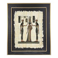Exquisite Hand-Painted Papyrus by S. Gharib: The Coronation of Queen Nefertari