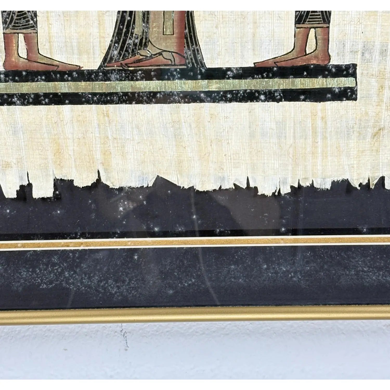 Exquisite Hand-Painted Papyrus by S. Gharib: The Coronation of Queen Nefertari