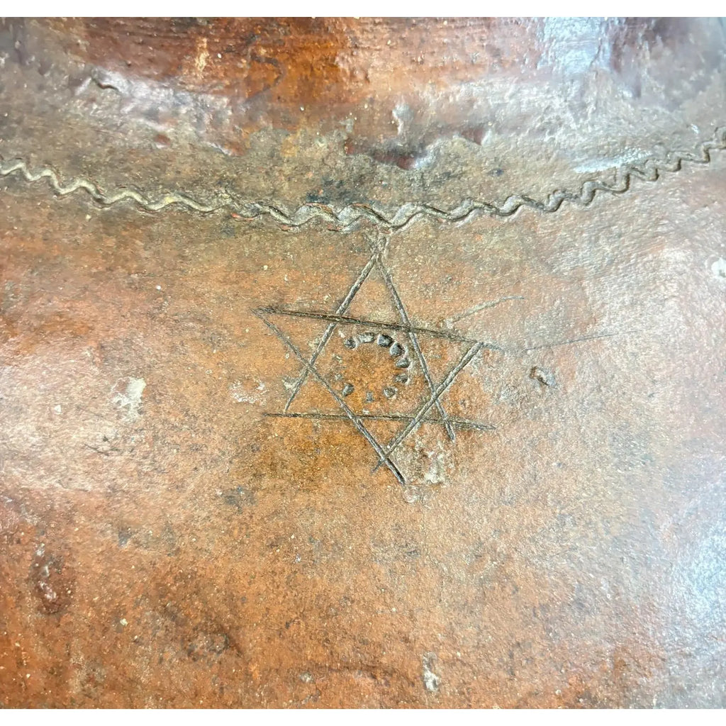 19th-Century Spanish Terracotta Tinaja - An Authentic Mediterranean Storage Jar - A Masterpiece of Wabi-Sabi Beauty
