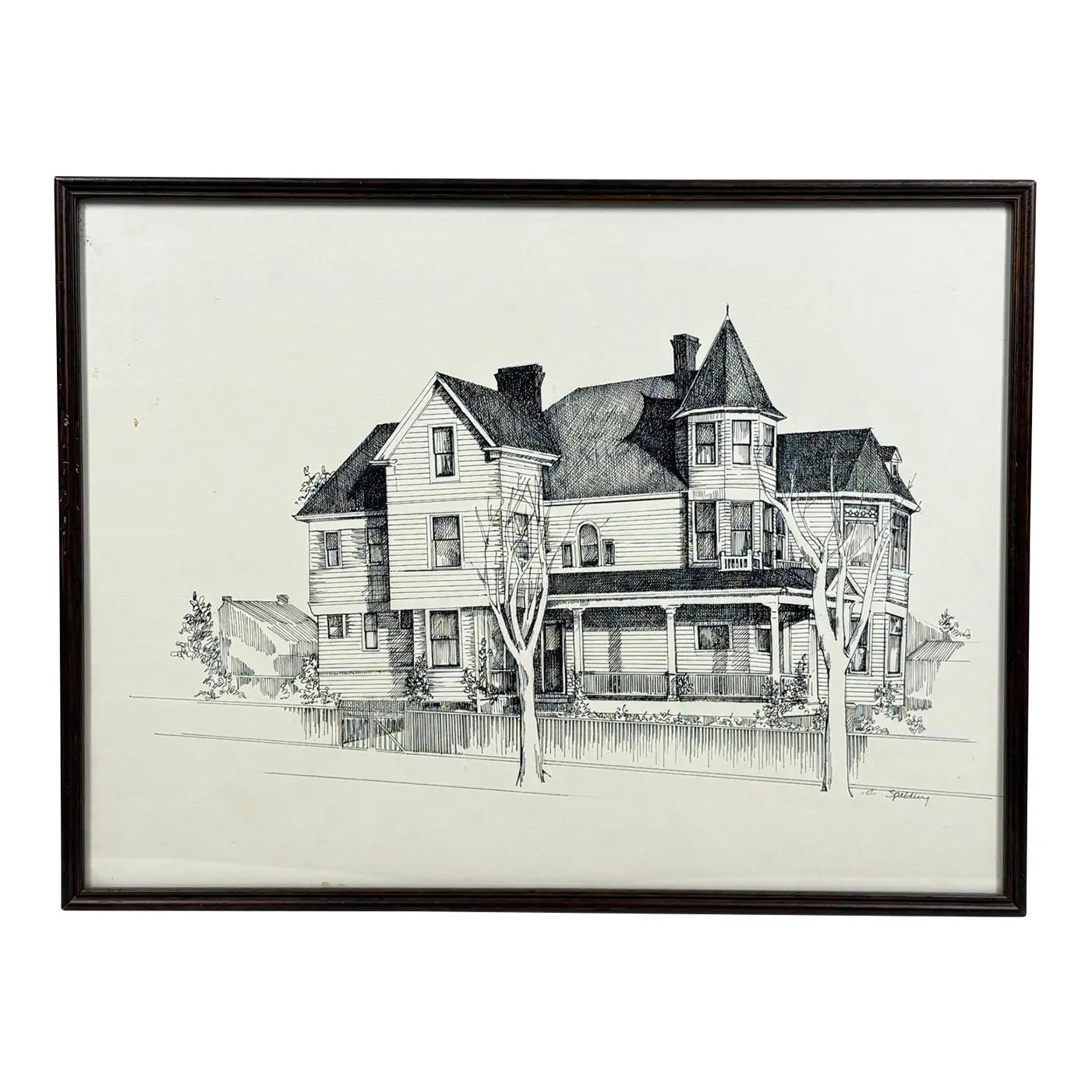 Original Pen & Ink Rendering of Seattle’s Historic Ward-Heintz House