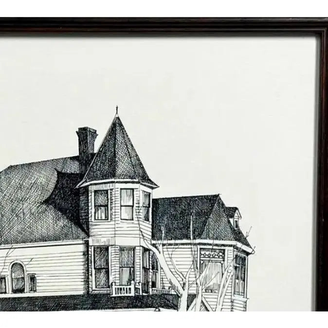 Original Pen & Ink Rendering of Seattle’s Historic Ward-Heintz House