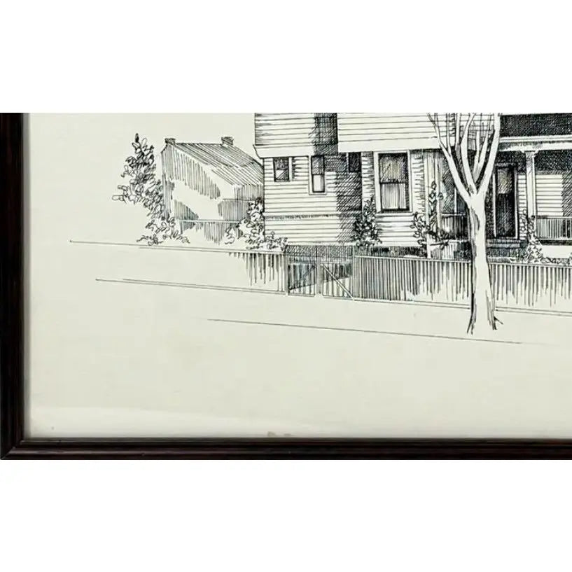 Original Pen & Ink Rendering of Seattle’s Historic Ward-Heintz House