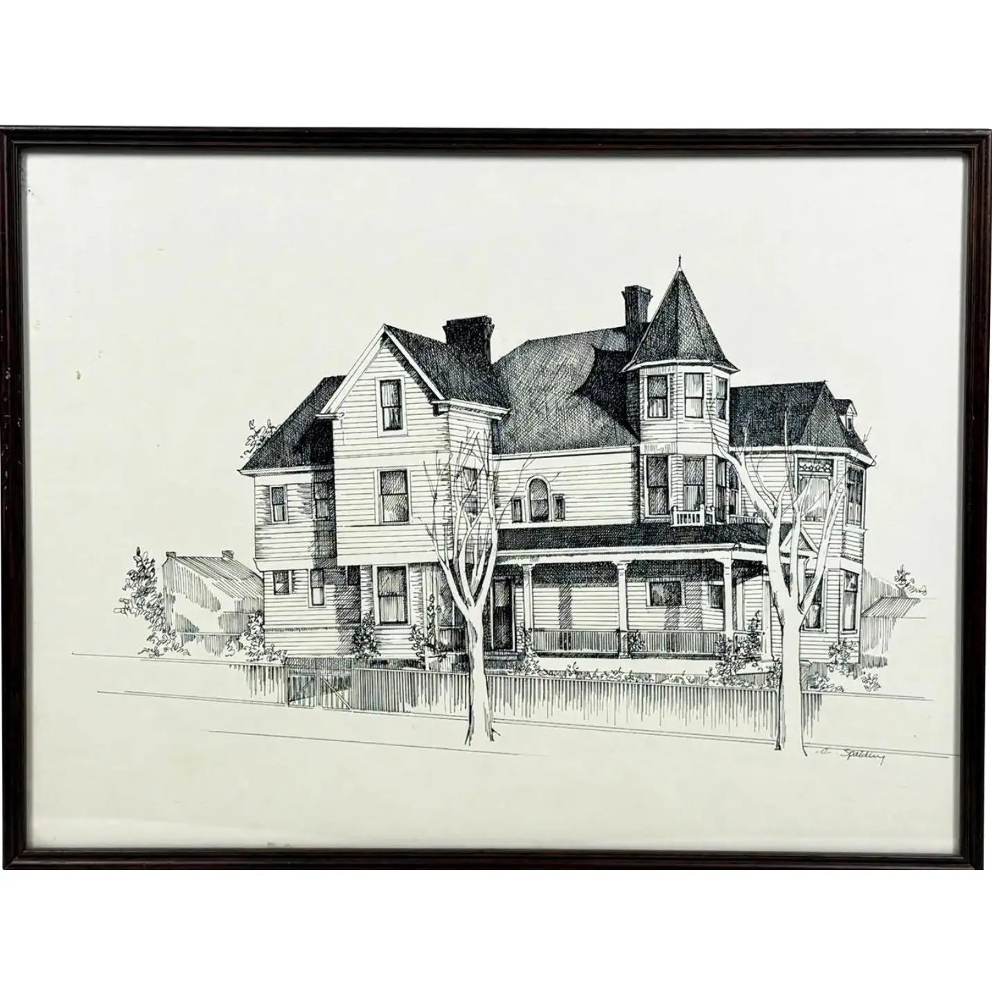 Original Pen & Ink Rendering of Seattle’s Historic Ward-Heintz House