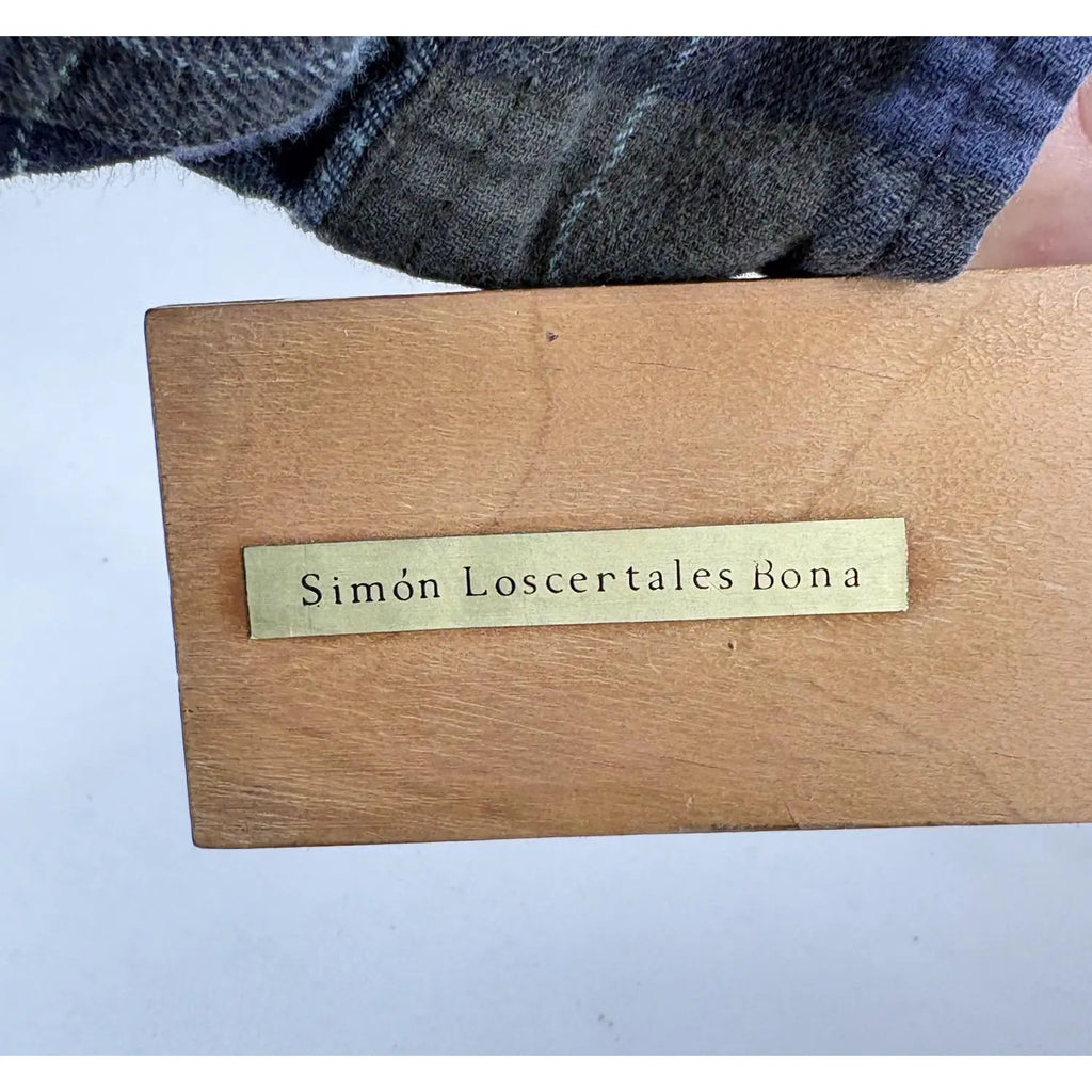 Late 19th Century Signed J Billvas Hand Painted Silk Fan in Original Simon Loscertales Bona Roma Box