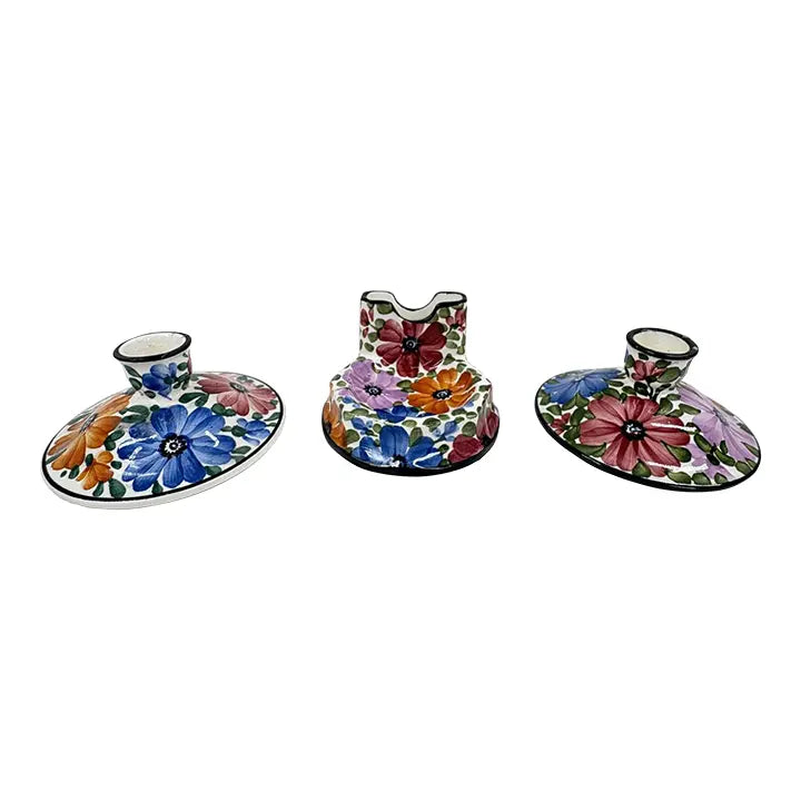 Antique "Celebrate" Semi-Porcelain 3-Piece Desk Set | Staffordshire, England (c. 1900)