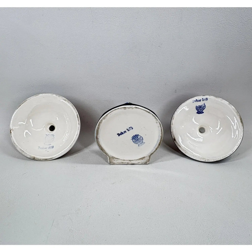 Antique "Celebrate" Semi-Porcelain 3-Piece Desk Set | Staffordshire, England (c. 1900)