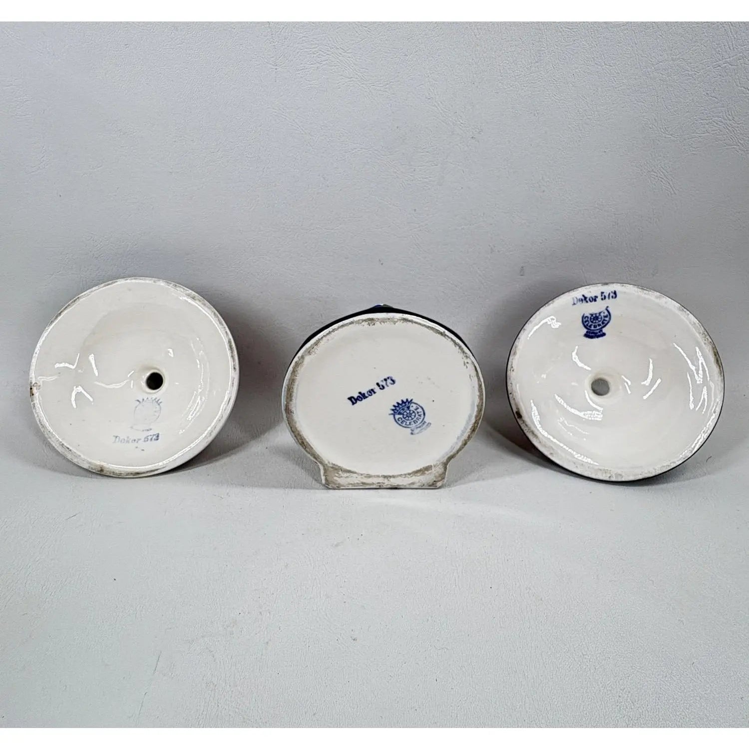 Antique "Celebrate" Semi-Porcelain 3-Piece Desk Set | Staffordshire, England (c. 1900)