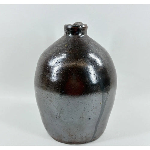 Antique 19th Century Georgia Stoneware Jug Alkaline Glazed Crawford County Pottery