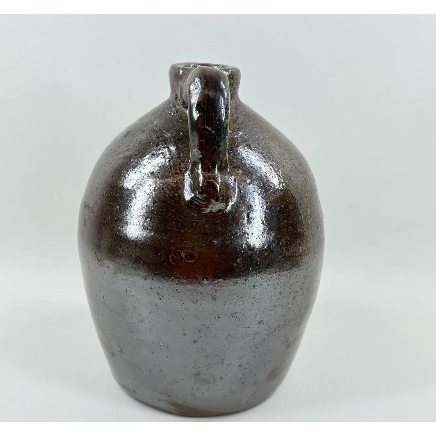 Antique 19th Century Georgia Stoneware Jug Alkaline Glazed Crawford County Pottery