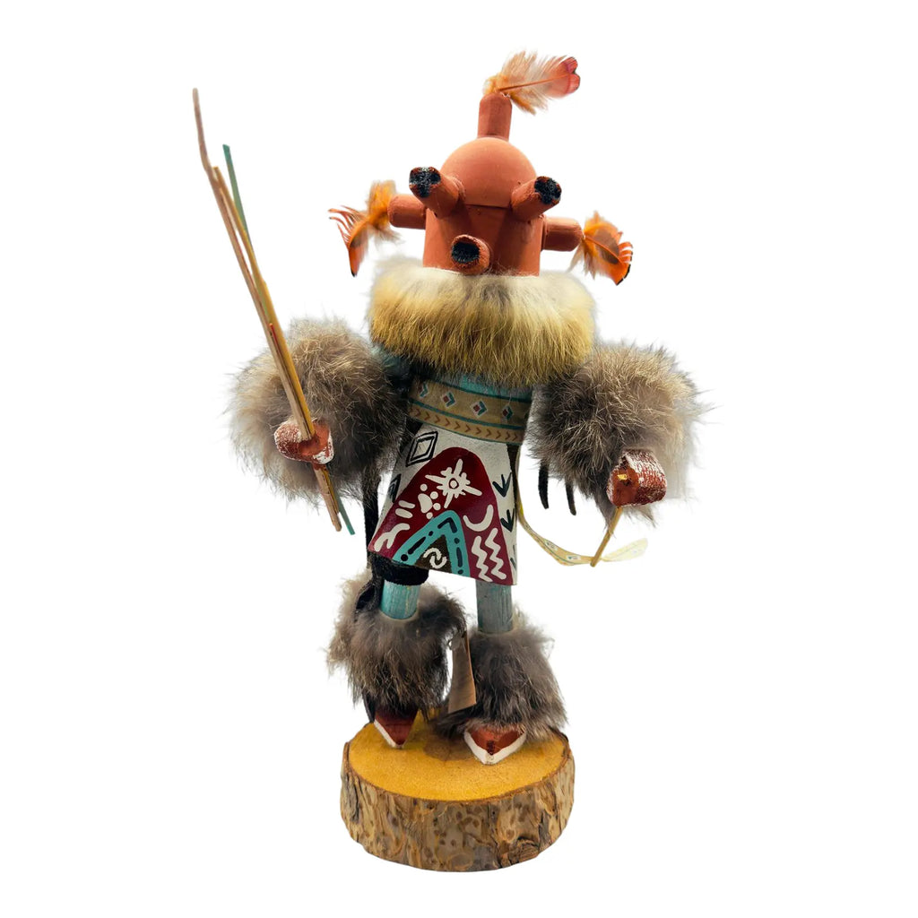 Vibrant Hand-Carved Navajo "Little Bird Ogre" Kachina Doll – Gilbert Ortega Gallery