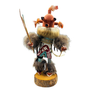 Vibrant Hand-Carved Navajo "Little Bird Ogre" Kachina Doll – Gilbert Ortega Gallery