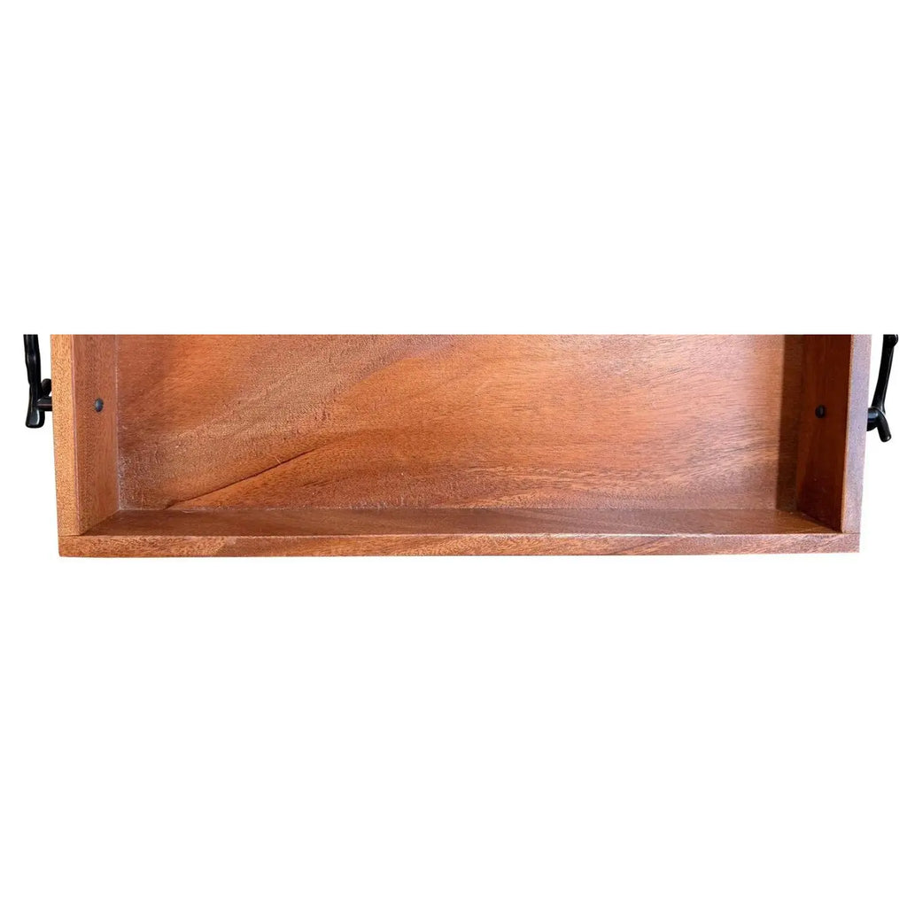 Handcrafted American Cherry Serving Tray with Cast "Twig" Handles by Scott Kelly