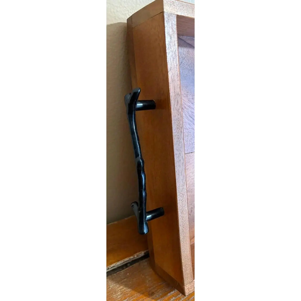 Handcrafted American Cherry Serving Tray with Cast "Twig" Handles by Scott Kelly