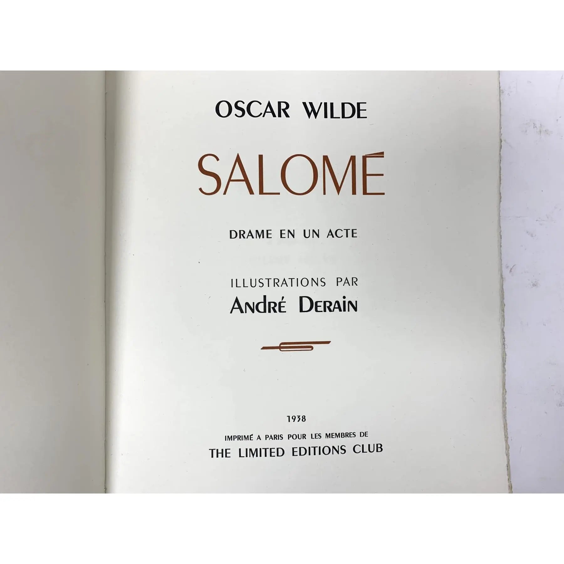 Rare Signed 1938 Oscar Wilde "Salome" — Limited Editions Club (2-Vol. Set) - Illustrated by André Derain & Aubrey Beardsley | Numbered 1284/1500