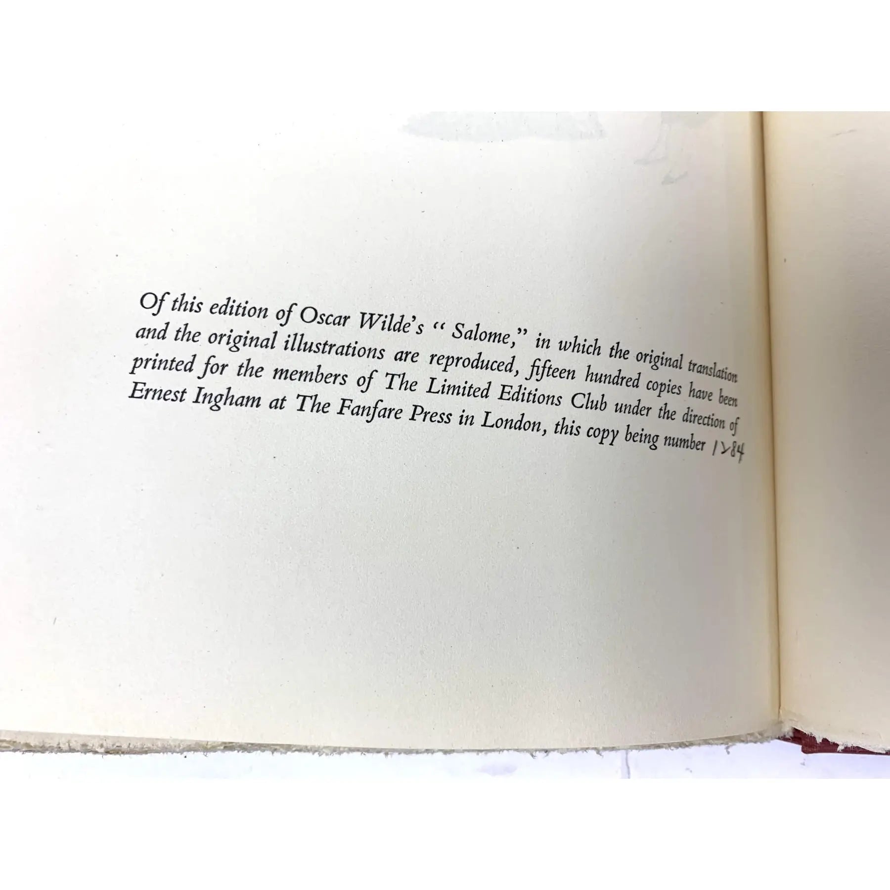 Rare Signed 1938 Oscar Wilde "Salome" — Limited Editions Club (2-Vol. Set) - Illustrated by André Derain & Aubrey Beardsley | Numbered 1284/1500