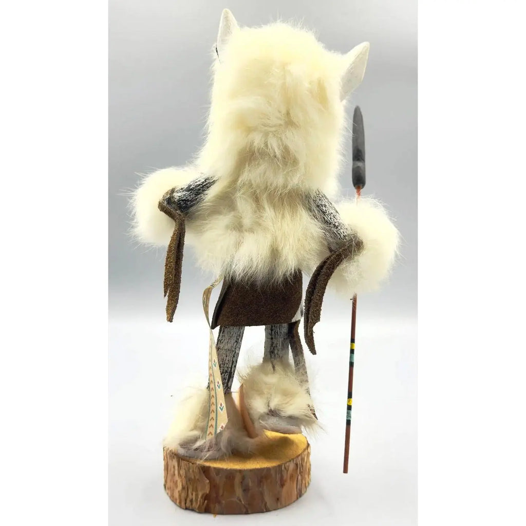 Dynamic Hand-Carved Navajo "White Wolf" Kachina Doll – Gilbert Ortega Gallery