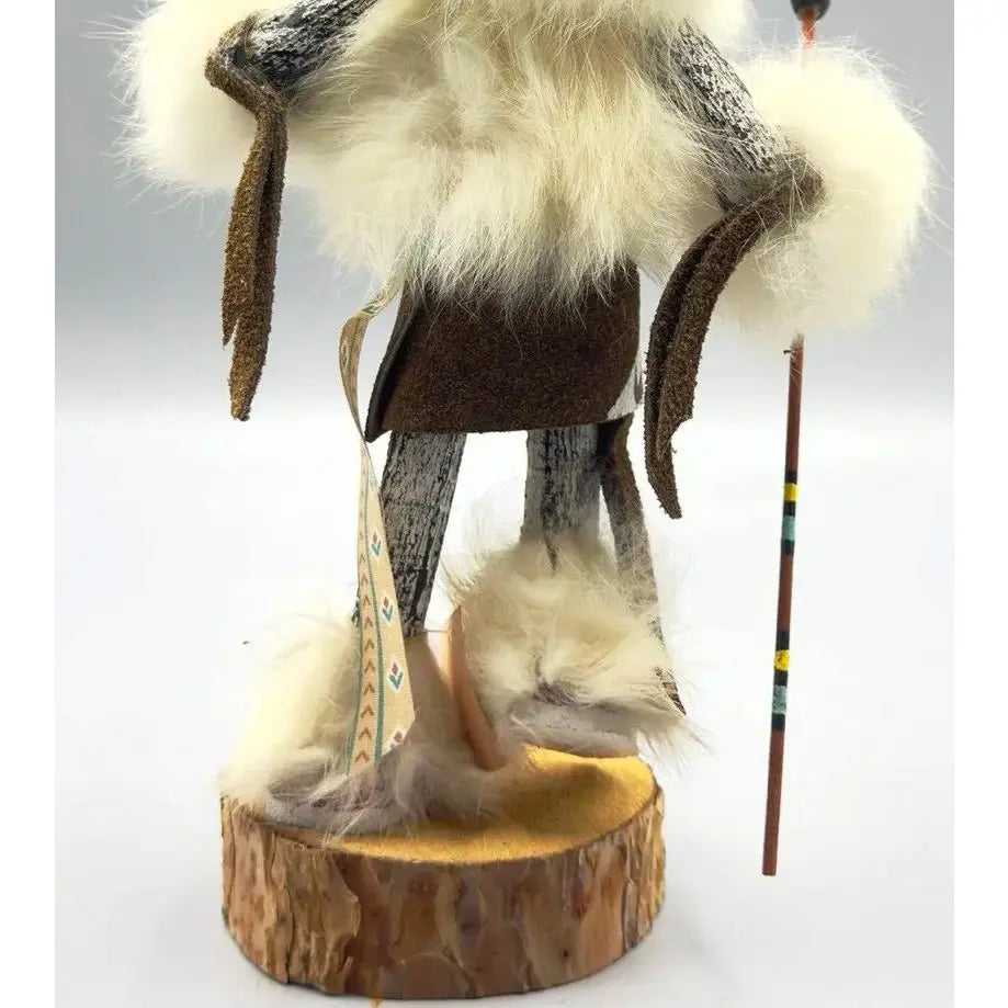 Dynamic Hand-Carved Navajo "White Wolf" Kachina Doll – Gilbert Ortega Gallery