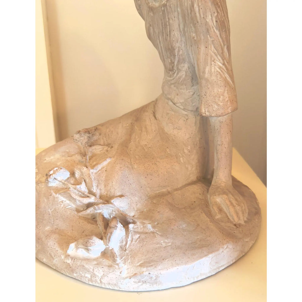 1979 David Fisher for Austin Productions “Pensive Girl” Large Durastone Sculpture