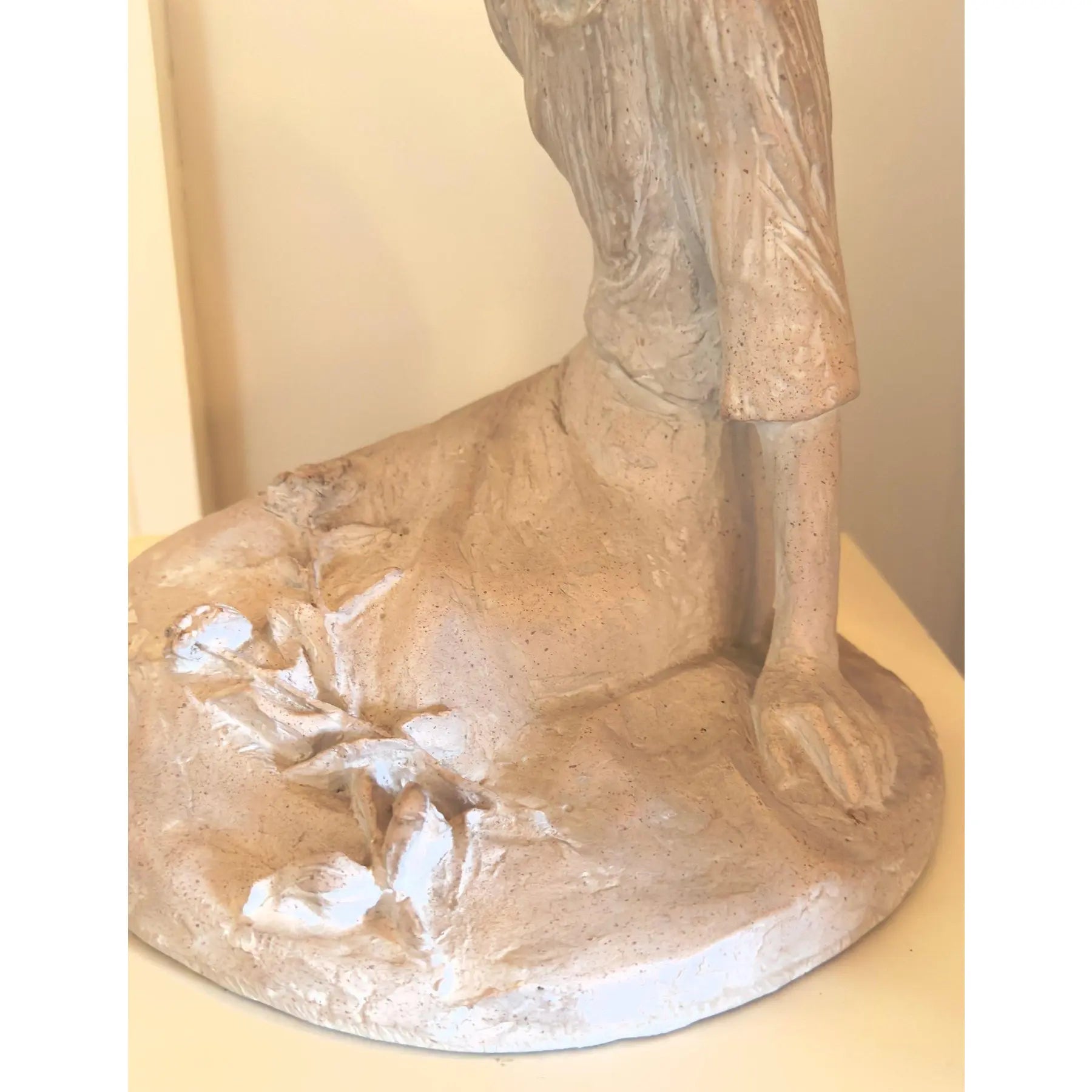 1979 David Fisher for Austin Productions “Pensive Girl” Large Durastone Sculpture
