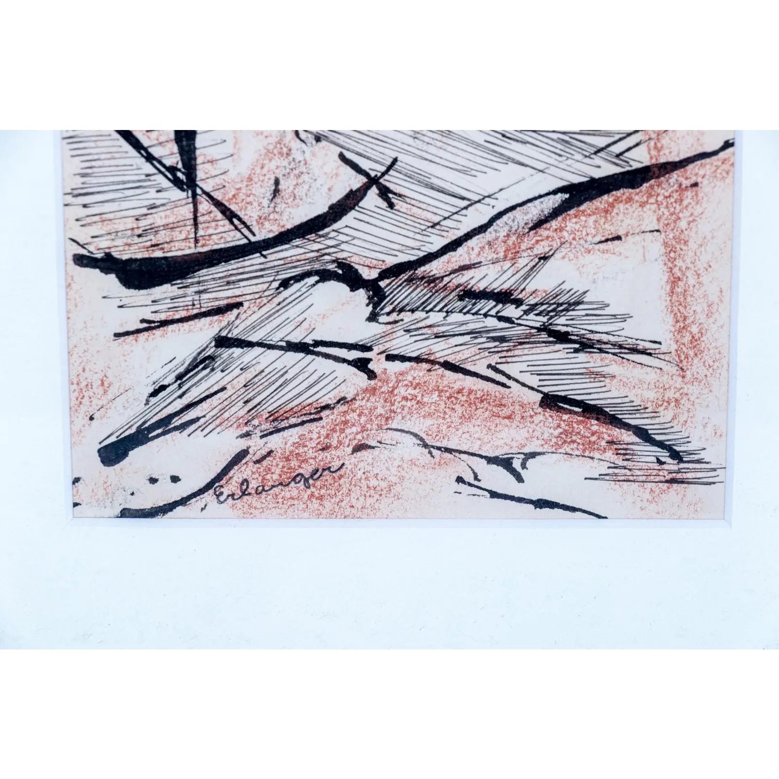 Elizabeth Erlanger Signed Original Abstract Mixed-Media New York School Art