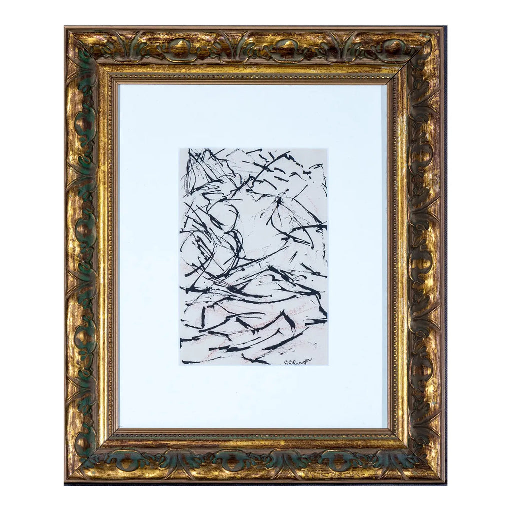 Elizabeth Erlanger Signed Abstract Mixed-Media New York School Modernism