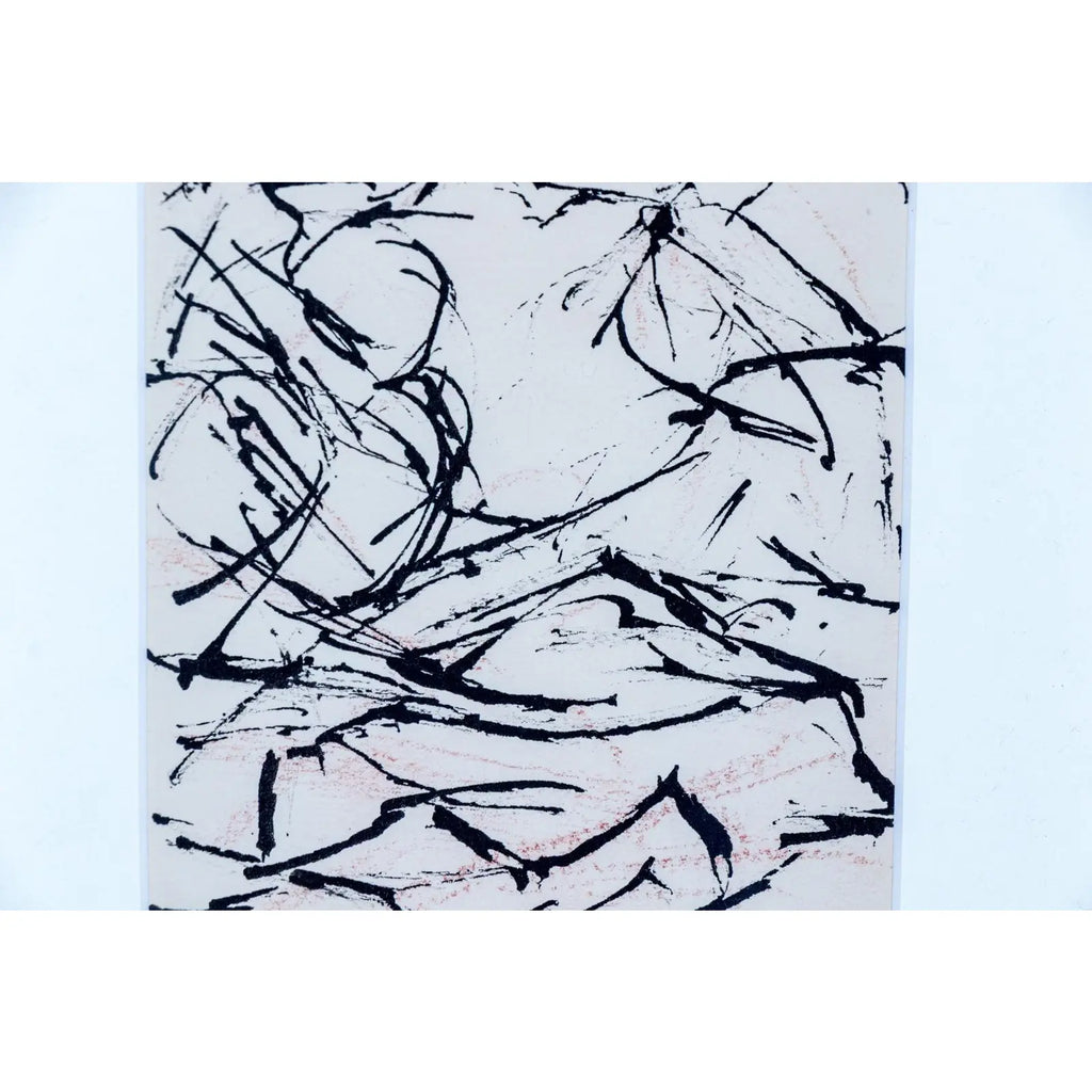 Elizabeth Erlanger Signed Abstract Mixed-Media New York School Modernism