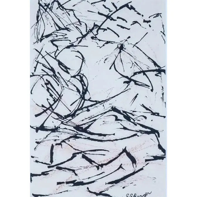 Elizabeth Erlanger Signed Abstract Mixed-Media New York School Modernism