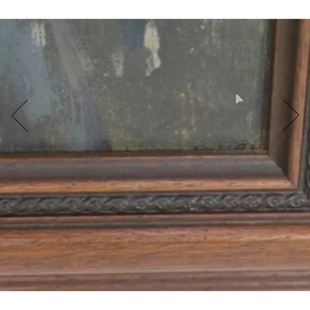Original Signed George Weissbort (1928–2013) Oil Portrait of a Gentleman with Gallery Light