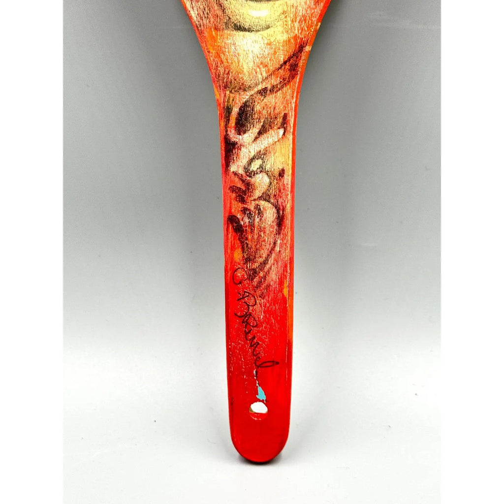 Unique Hand-Painted Signed Gil Bruvel Paintbrush Sculpture - "Visionary Spirit"
