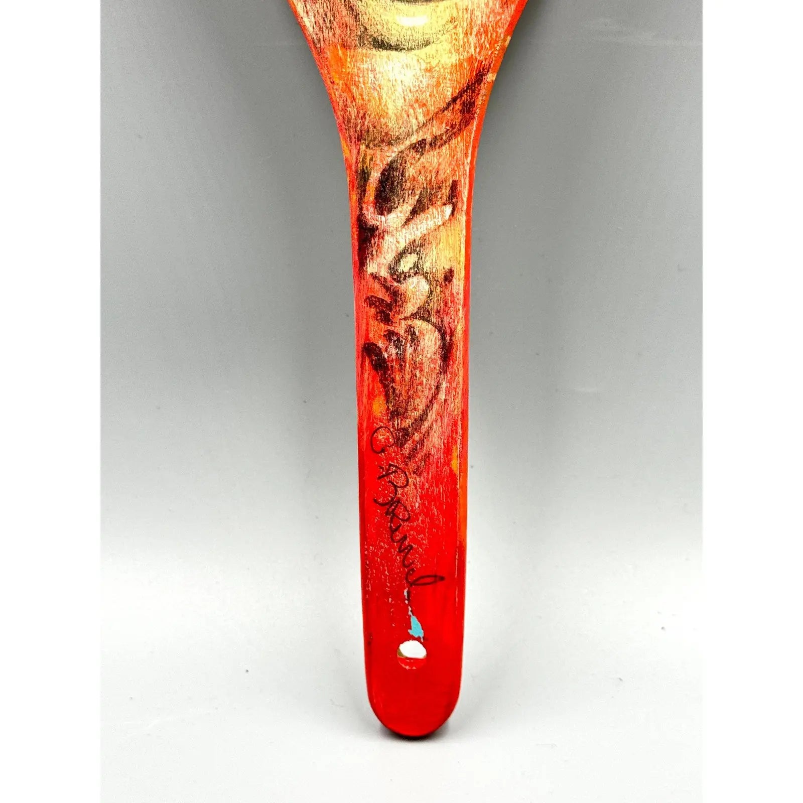 Unique Hand-Painted Signed Gil Bruvel Paintbrush Sculpture - "Visionary Spirit"