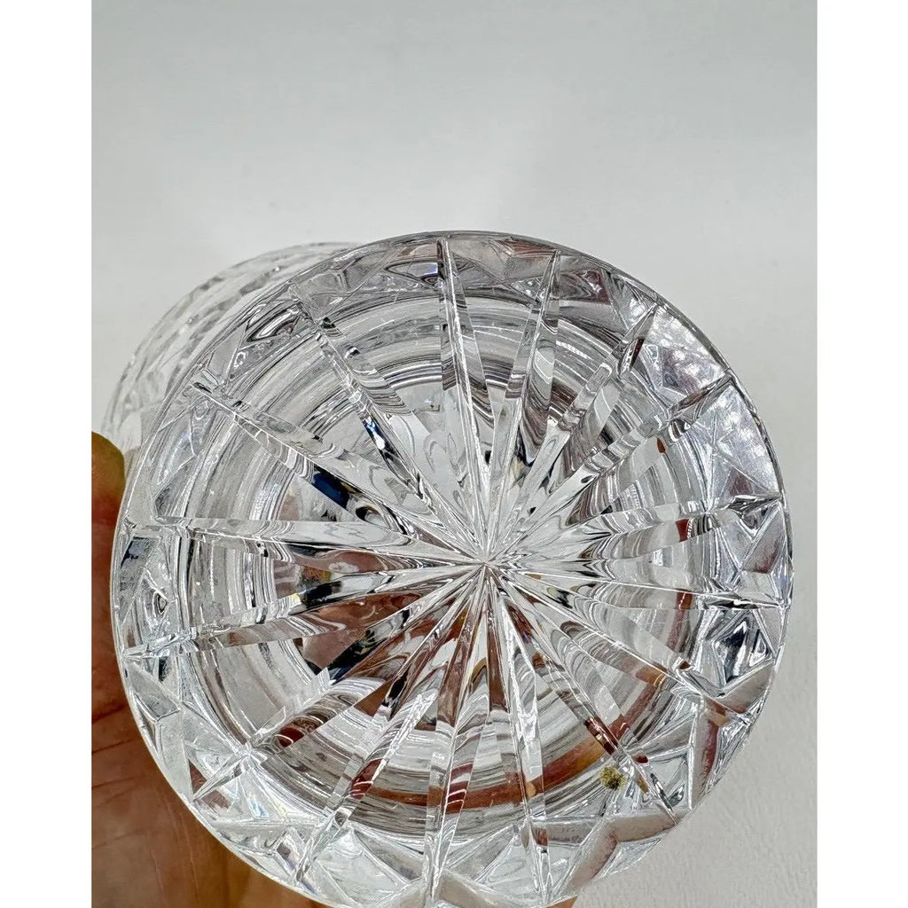Vintage Hand-Cut Crystal Pinwheel & Starburst Decanter with Stopper