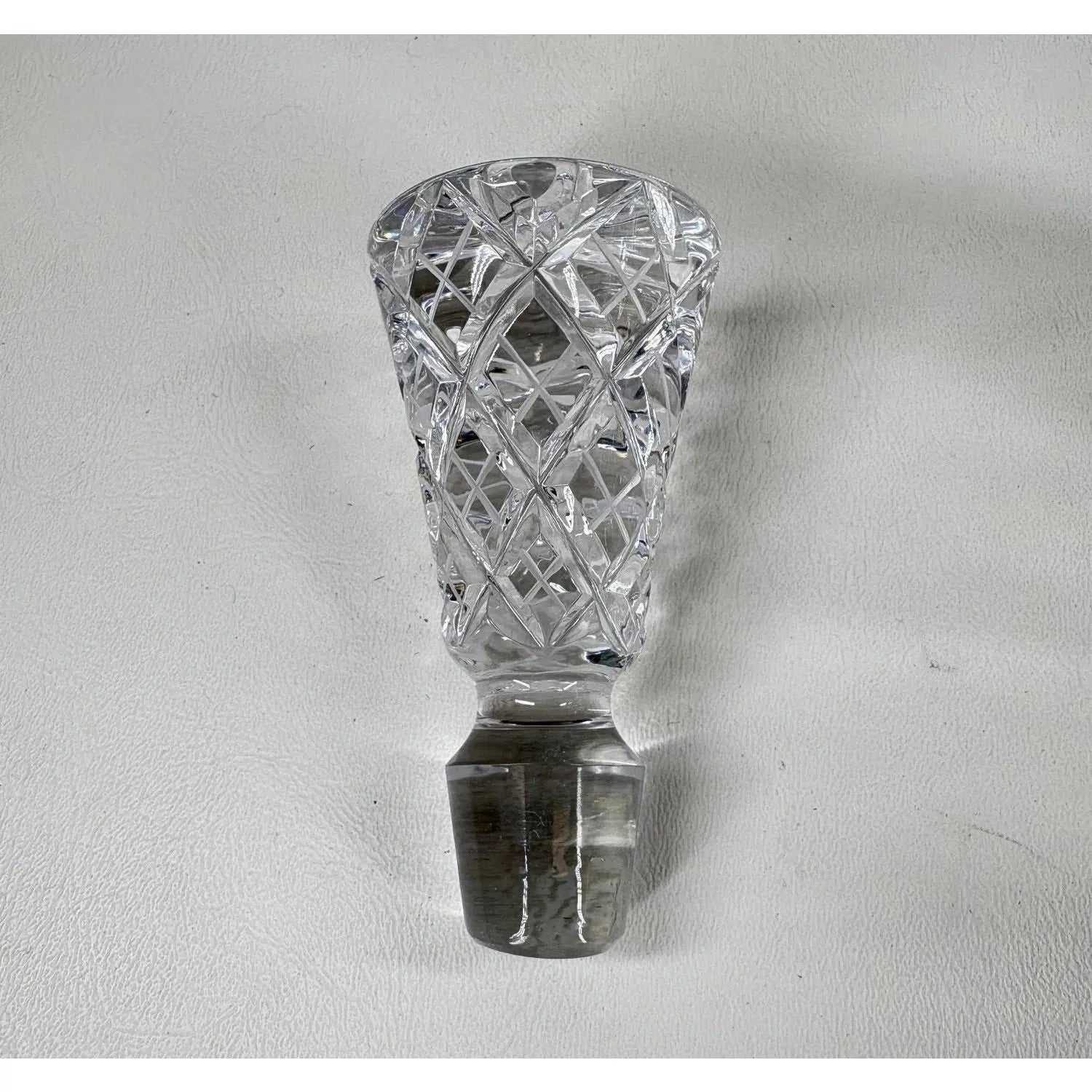 Vintage Hand-Cut Crystal Pinwheel & Starburst Decanter with Stopper