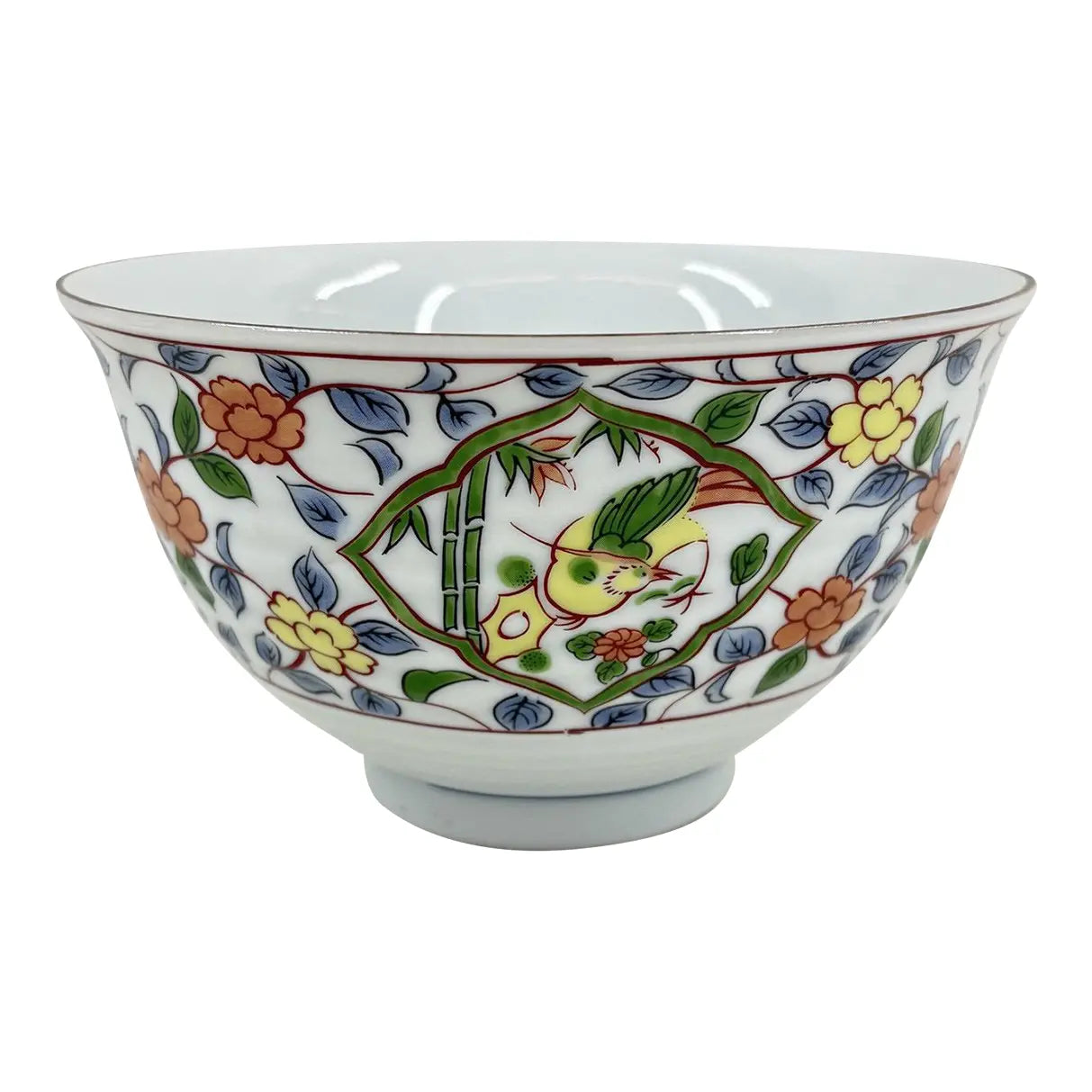 Vintage Hand-Painted Japanese Ryuho Sanyo Toki Porcelain Bowl