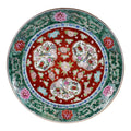 Vintage 11-Inch Japanese Imari Porcelain Charger – Hand-Painted Three-Medallion Bird & Peony